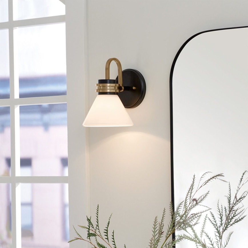 Kichler - LED Seinavalgusti vannituppa FARUM 1xG9/3W/230V IP44 must/messing