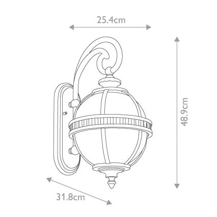 Kichler - Väli seinavalgusti HALLERON 2xE14/40W/230V IP44