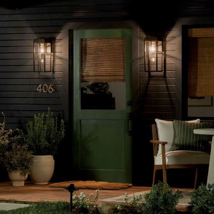 Kichler - Välisseinavalgusti HONE M 1xE27/60W/230V IP44 must