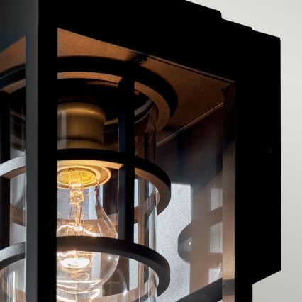 Kichler - Välisseinavalgusti HONE S 1xE27/60W/230V IP44 must