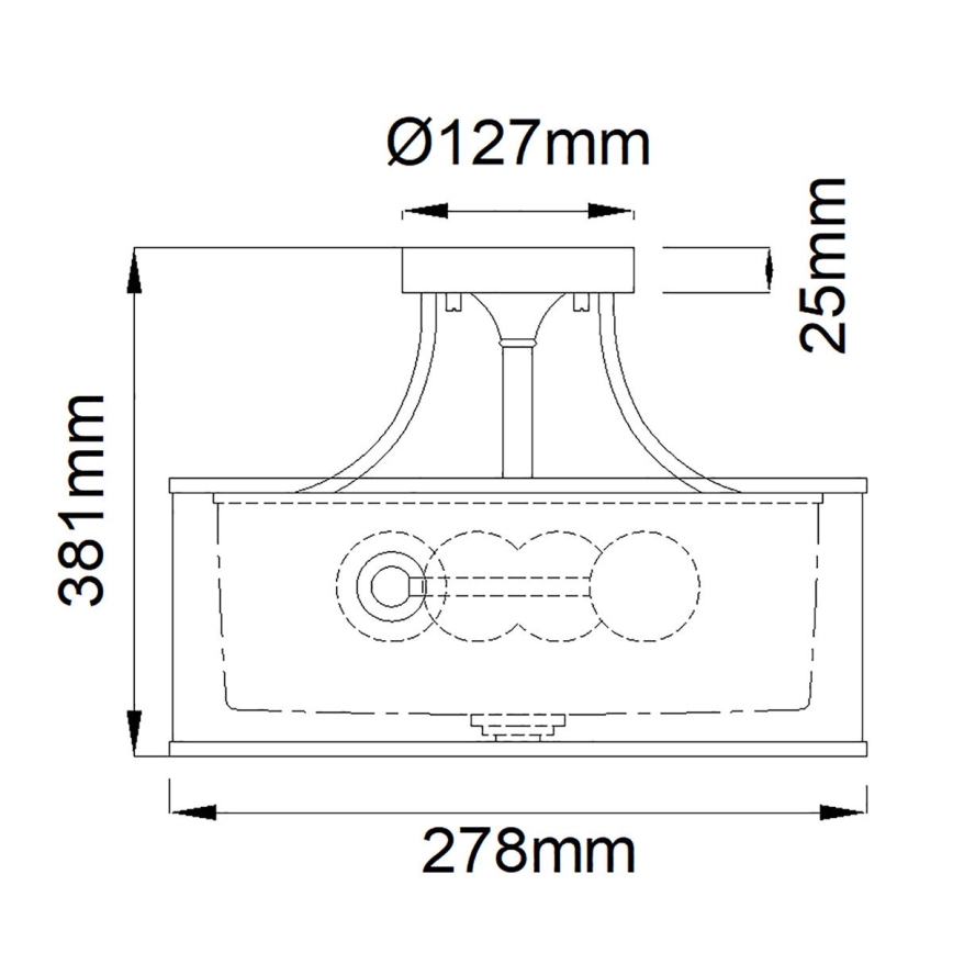 Kichler - Pinnale kinnitatav lühter LACEY 3xE27/60W/230V matt kroom