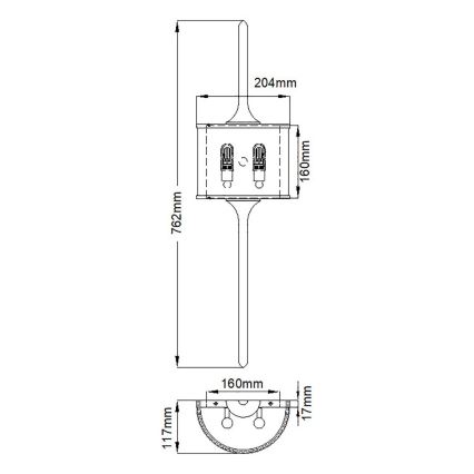 Kichler - LED Seinavalgusti vannituppa 2xG9/3,5W/230V IP44