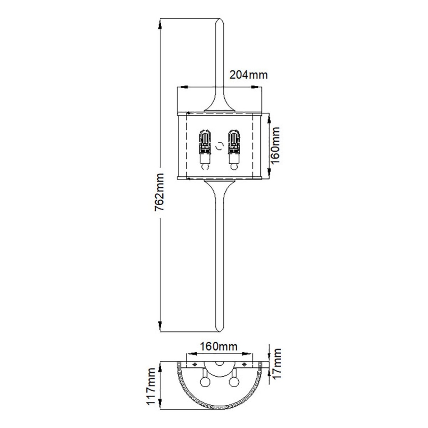 Kichler - LED Seinavalgusti vannituppa 2xG9/3,5W/230V IP44