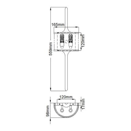 Kichler - LED Seinavalgusti vannituppa MONA 2xG9/3W/230V IP44 kuldne