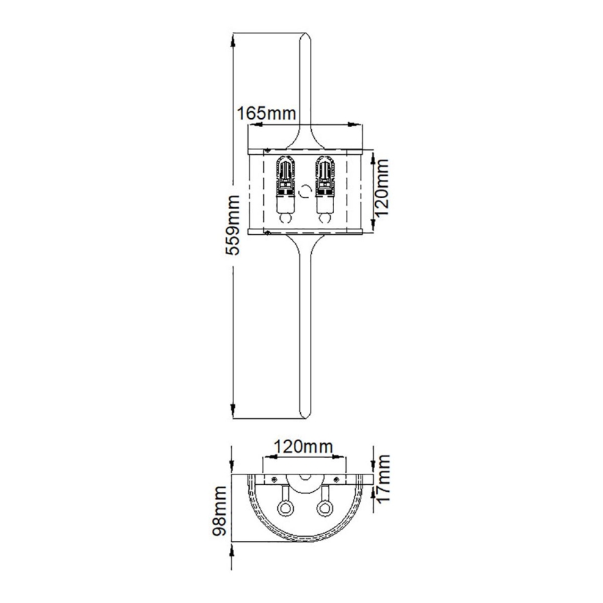 Kichler - LED Seinavalgusti vannituppa MONA 2xG9/3W/230V IP44 kuldne