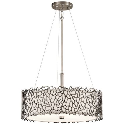 Kichler - Ripplühter SILVER CORAL 3xE27/100W/230V matt kroom