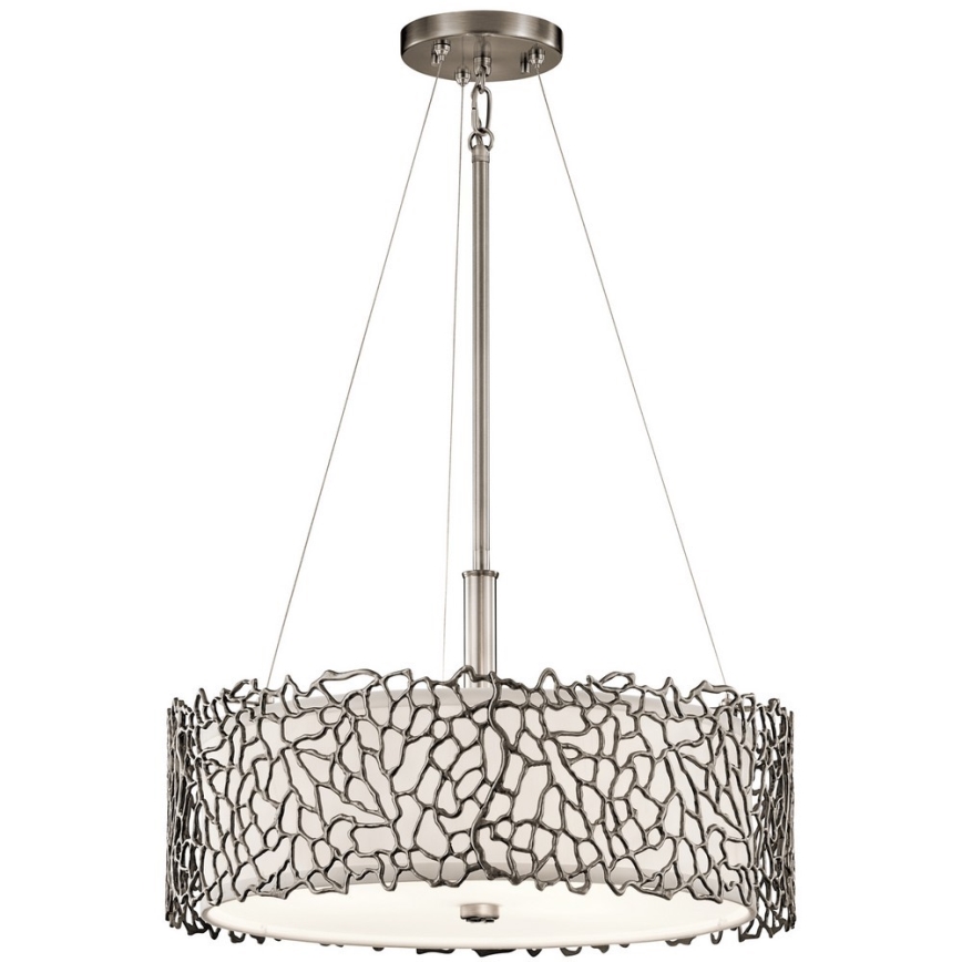Kichler - Ripplühter SILVER CORAL 3xE27/100W/230V matt kroom