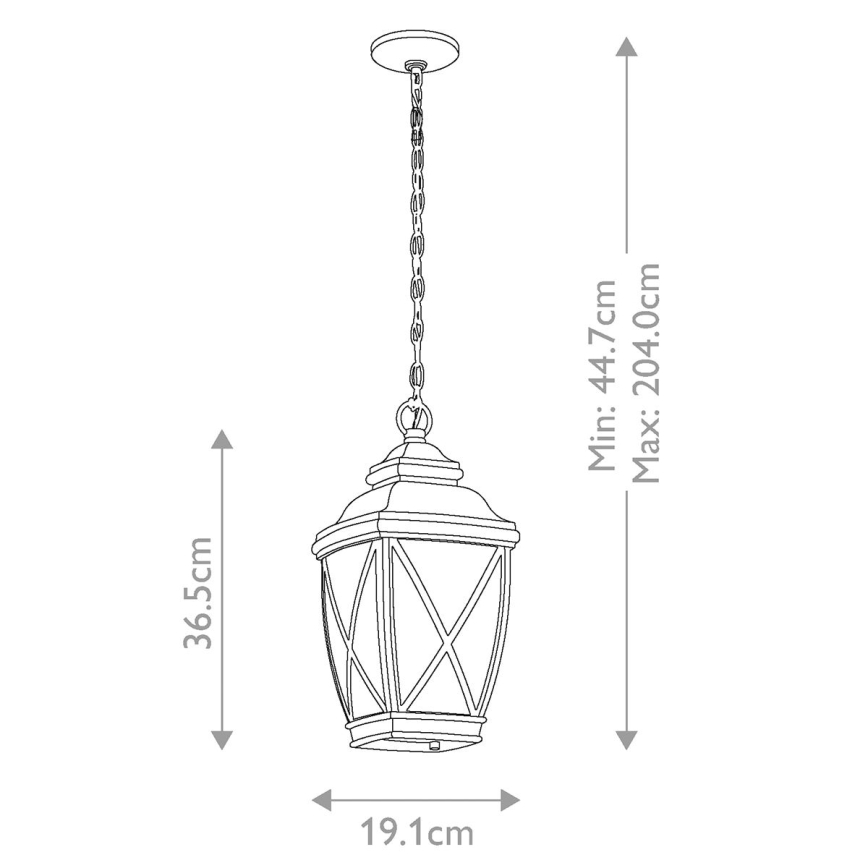 Kichler - Välilühter TANGIER 1xE27/60W/230V IP44