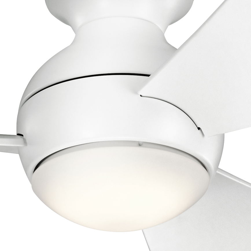 Kichler - LED Hämardatav laeventilaator SOLA LED/10W/230V IP23 valge + kaugjuhtimispult