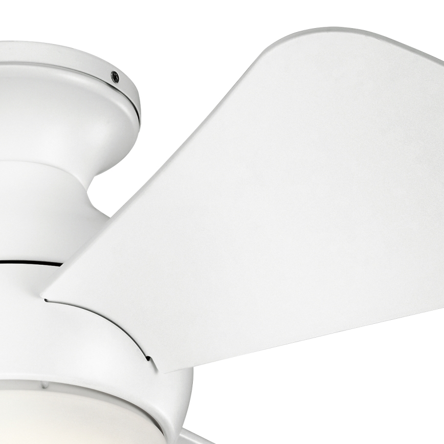 Kichler - LED Hämardatav laeventilaator SOLA LED/10W/230V IP23 valge + kaugjuhtimispult