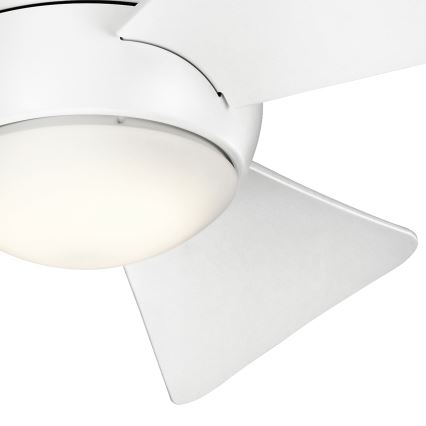 Kichler - LED Hämardatav laeventilaator SOLA LED/10W/230V IP23 valge + kaugjuhtimispult