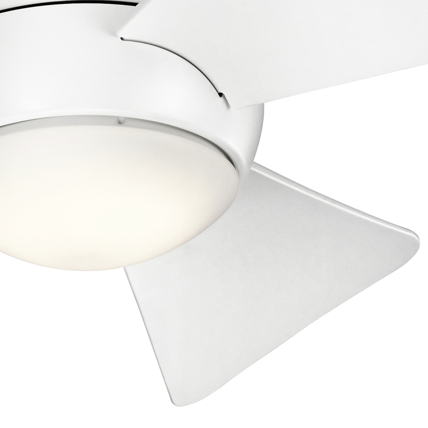 Kichler - LED Hämardatav laeventilaator SOLA LED/10W/230V IP23 valge + kaugjuhtimispult