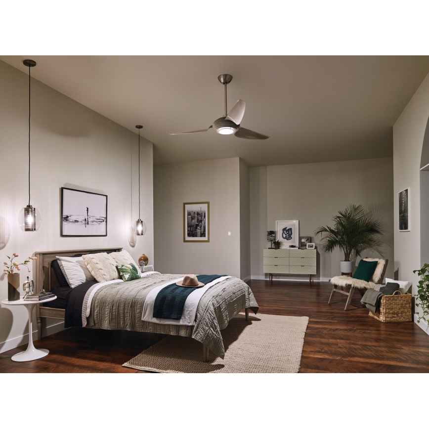 Kichler - LED Hämardatav laeventilaator VOYA LED/14W/230V + kaugjuhtimispult