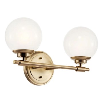 Kichler - LED Seinavalgusti vannituppa BENNO 2xG9/3W/230V IP44 messing