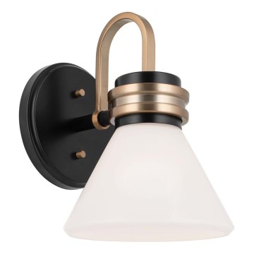 Kichler - LED Seinavalgusti vannituppa FARUM 1xG9/3W/230V IP44 must/messing