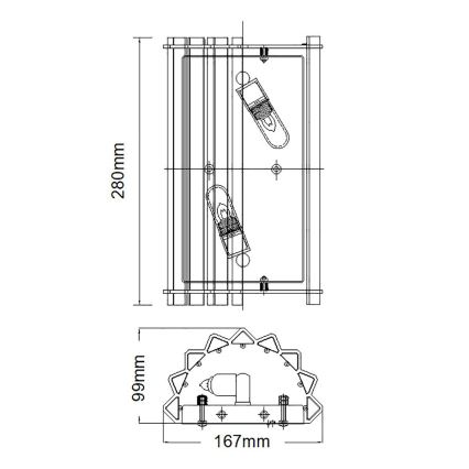 Kichler - LED Vannitoa seinavalgusti CRYSTAL SKYE 2xG9/3W/230V IP44