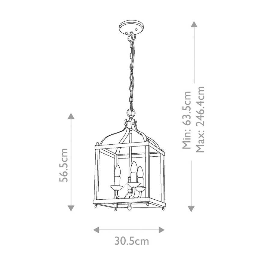 Kichler - Ripplühter LARKIN 3xE14/60W/230V antratsiit