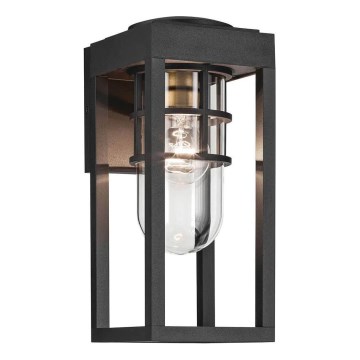 Kichler - Väli seinavalgusti HONE 1xE27/60W/230V IP44 must