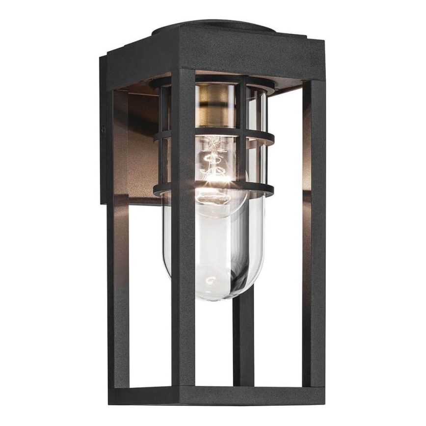 Kichler - Väli seinavalgusti HONE 1xE27/60W/230V IP44 must