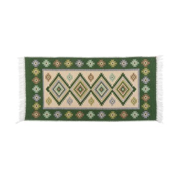KILIM kahepoolne orientaalne vaip 80x150 cm roheline/beež