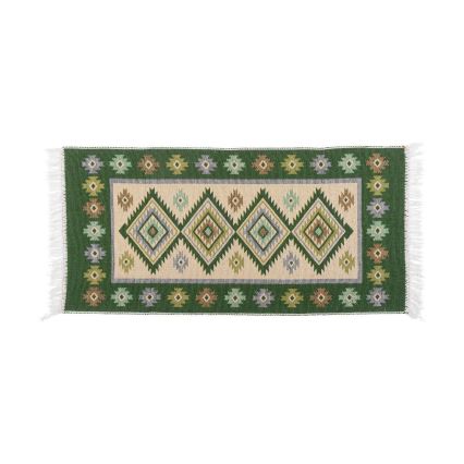 KILIM kahepoolne orientaalne vaip 80x150 cm roheline/beež