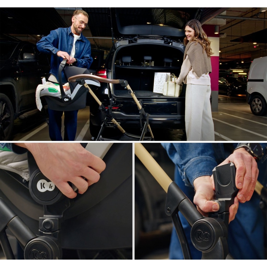 KINDERKRAFT - 3-ühes kombineeritud jalutuskäru MOOV 2 XL Air Black