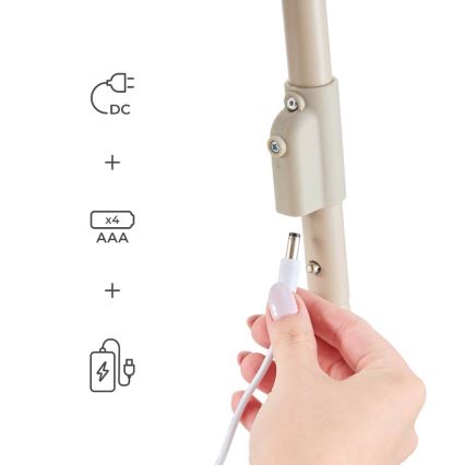 KINDERKRAFT - beebikiik SWINGEE meloodiaga, beež, 4xAAA/230V