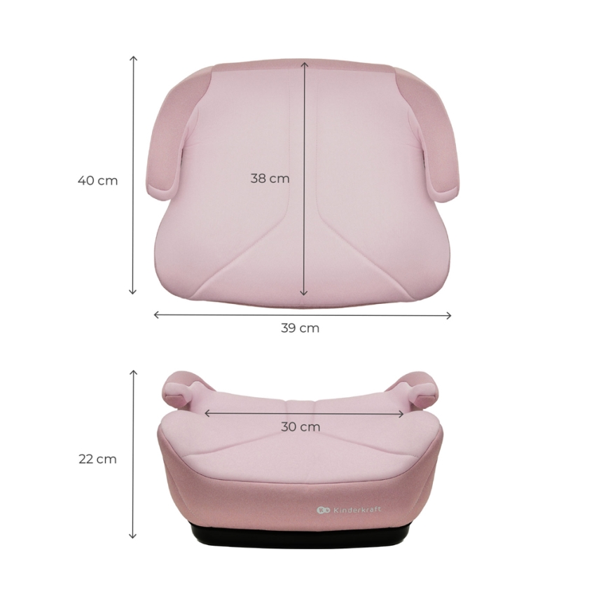 KINDERKRAFT - I-BOOST 2 turvakõrgendaja autole 125–150 cm roosa