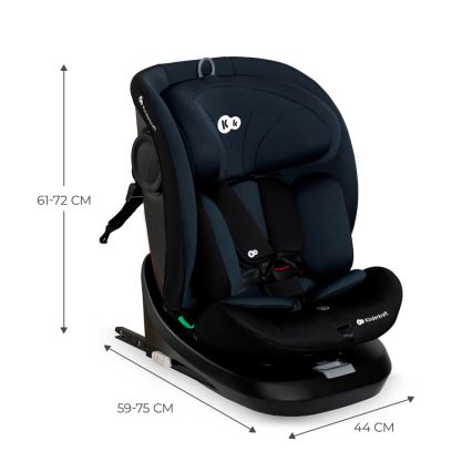 KINDERKRAFT - I-GROW i-Size pööratava alusega auto turvatool (40-150 cm) must