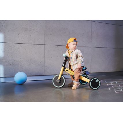 KINDERKRAFT - Jooksuratas 3-ühes 4TRIKE kollane/münt