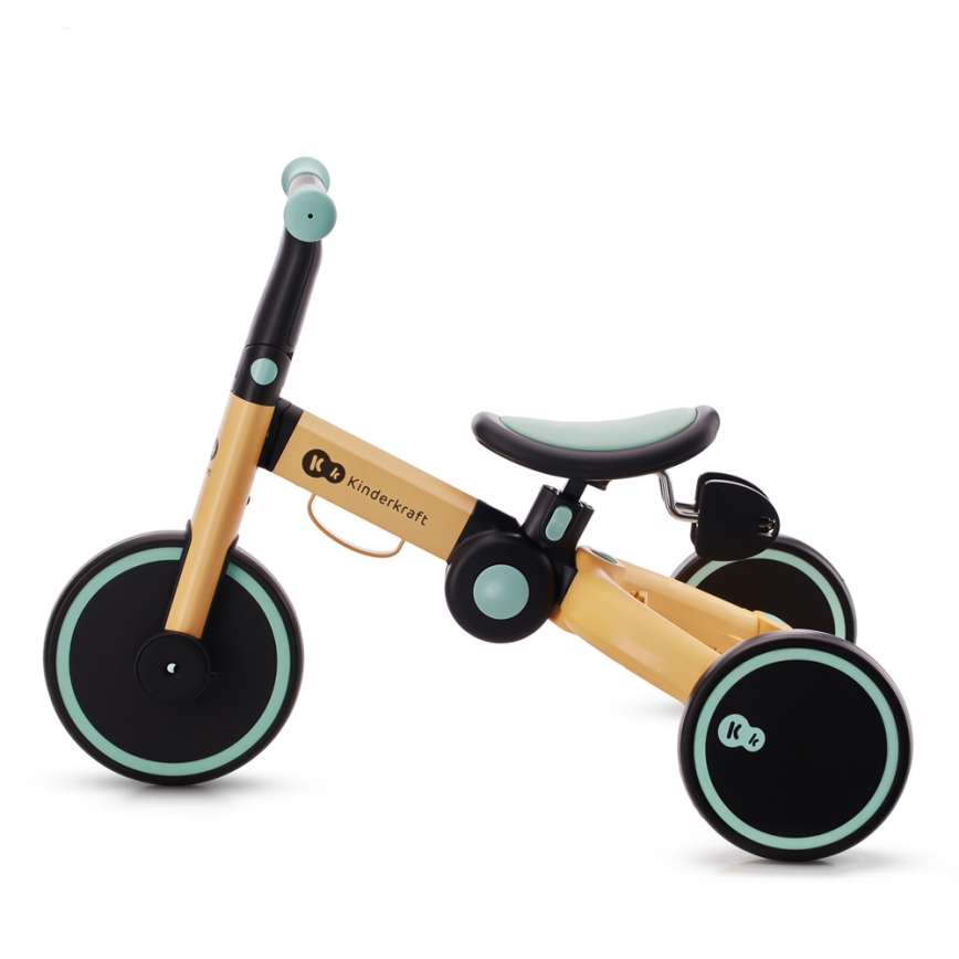 KINDERKRAFT - Jooksuratas 3-ühes 4TRIKE kollane/münt