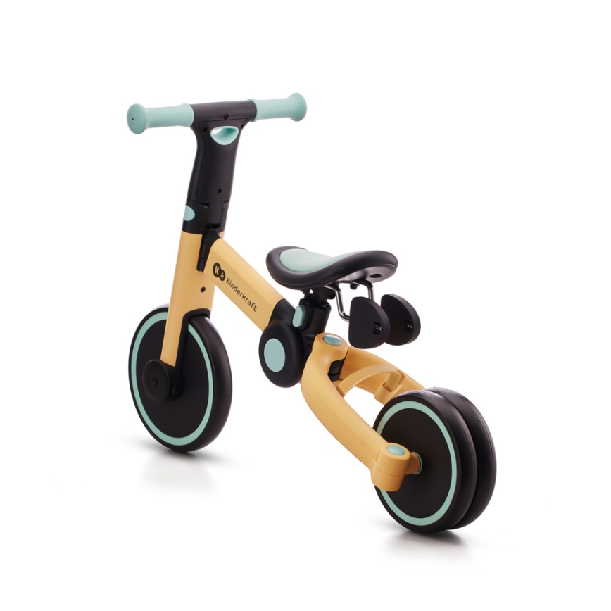 KINDERKRAFT - Jooksuratas 3-ühes 4TRIKE kollane/münt