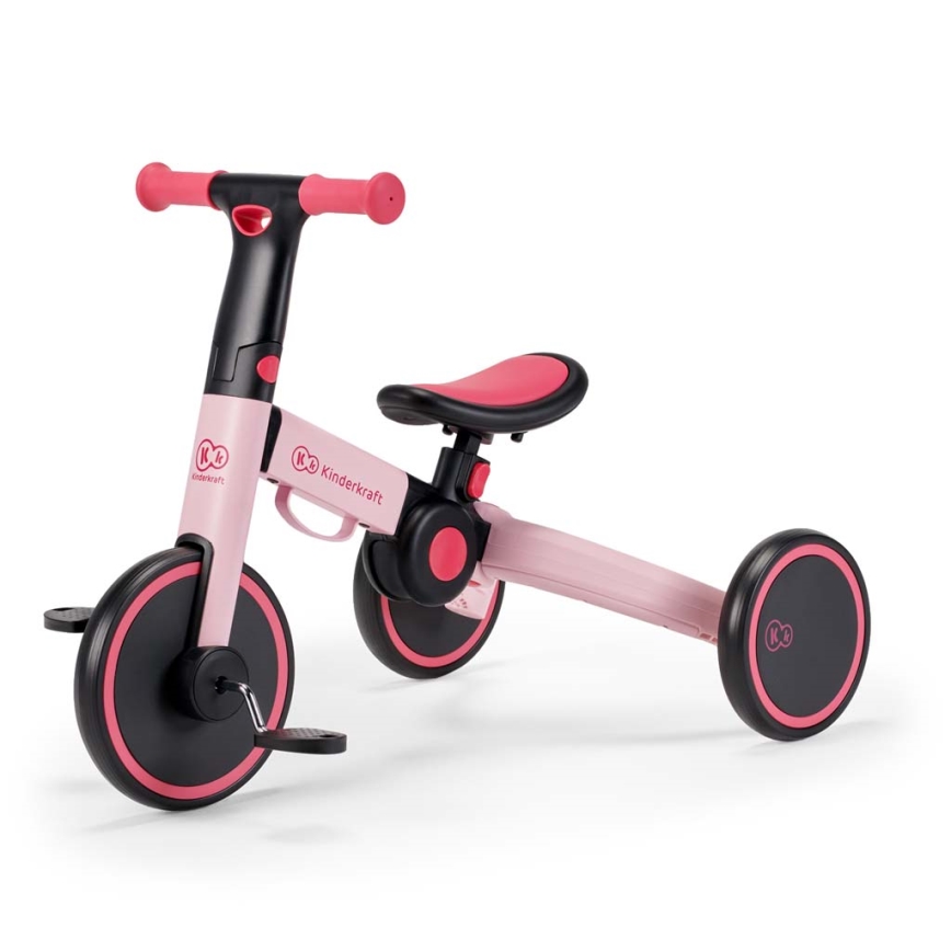 KINDERKRAFT - Jooksuratas 3-ühes 4TRIKE roosa