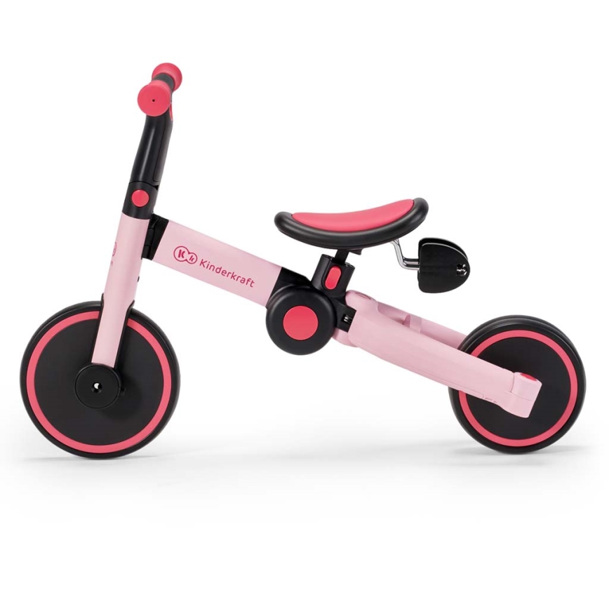 KINDERKRAFT - Jooksuratas 3-ühes 4TRIKE roosa