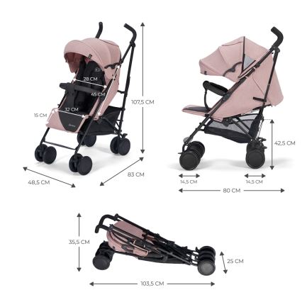 KINDERKRAFT - Käru SIESTA Pink printsess