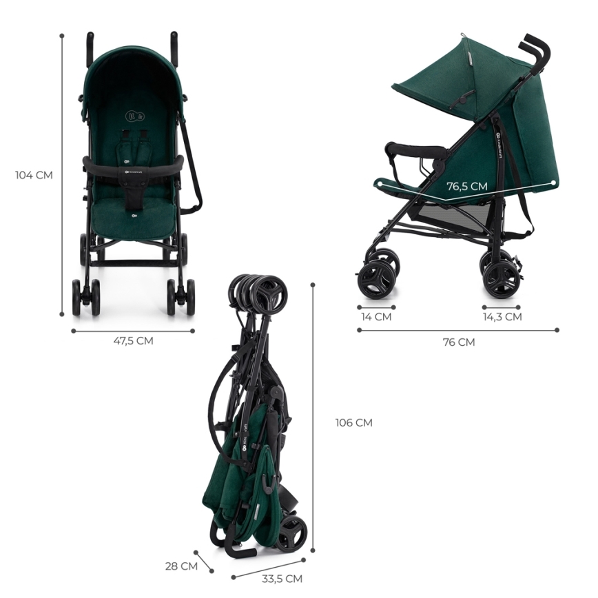 KINDERKRAFT - Käru TIK Green mets