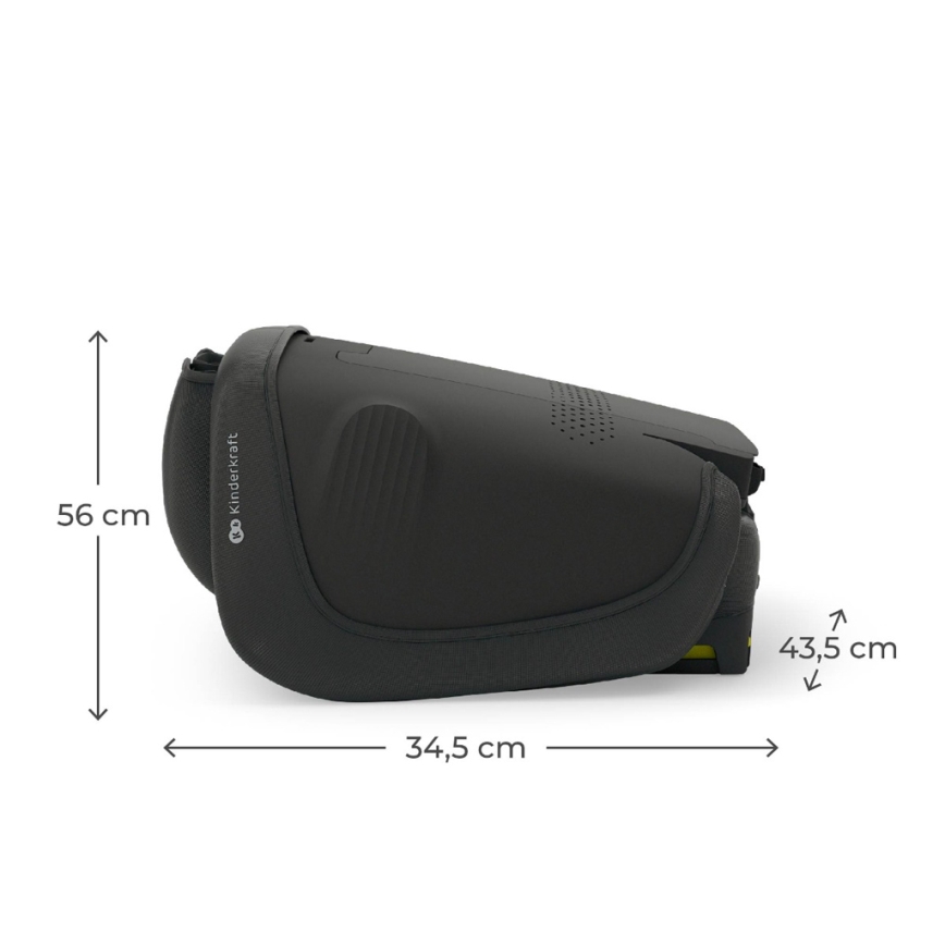 KINDERKRAFT - kokkupandav laste turvatool UNITY 2 i-Size 100-150 cm must