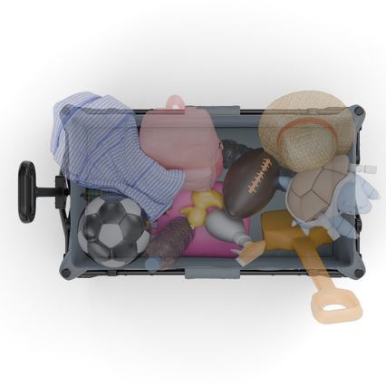 KINDERKRAFT - kokkupandav veokäru WAGON ROLLSTER, hall