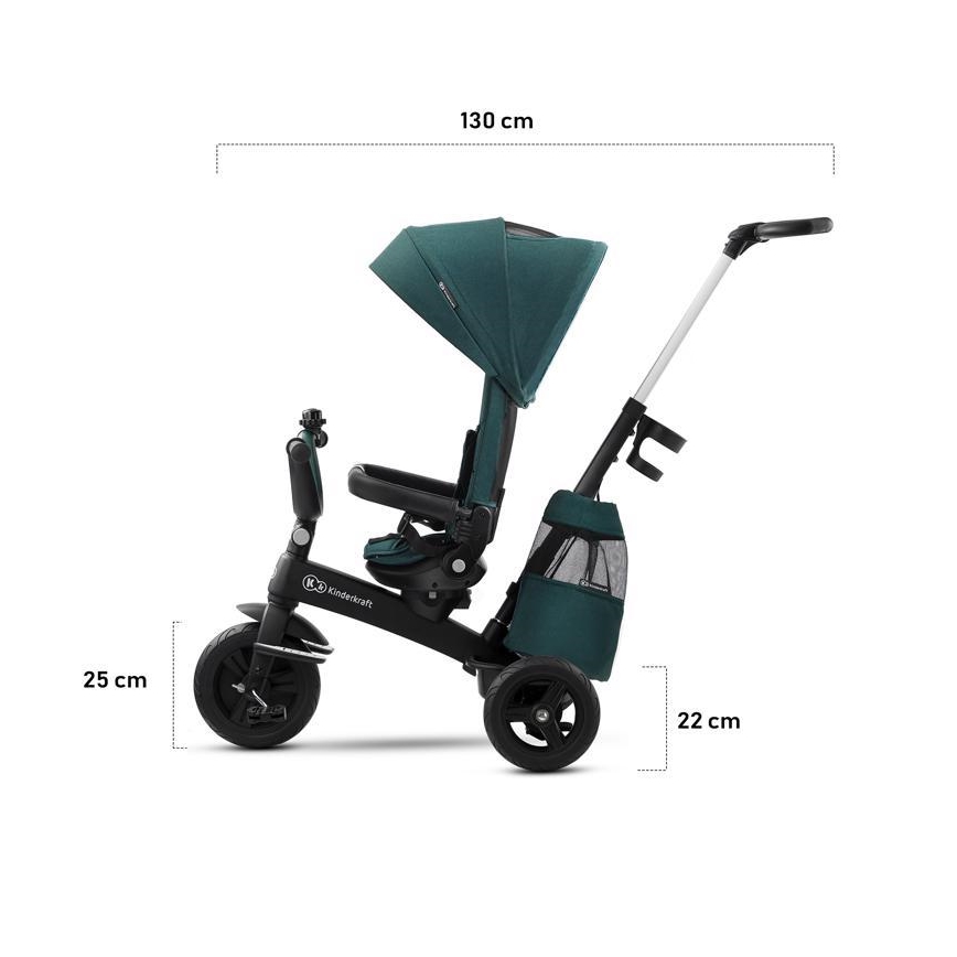 KINDERKRAFT - Kolmerattaline 5v1 EASYTWIST hall/must