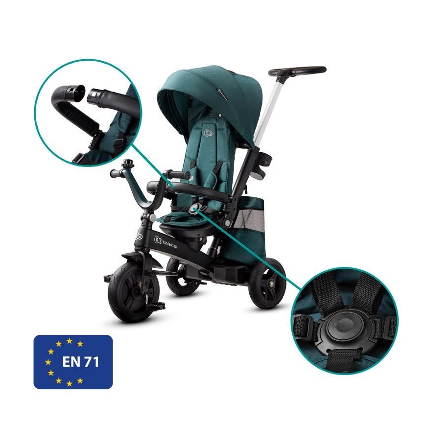 KINDERKRAFT - Kolmerattaline 5v1 EASYTWIST roheline/must
