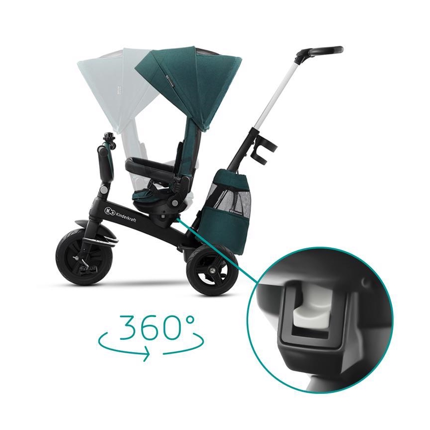 KINDERKRAFT - Kolmerattaline 5v1 EASYTWIST roheline/must