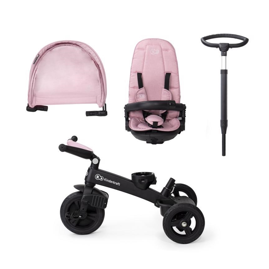 KINDERKRAFT - Kolmerattaline 5v1 EASYTWIST roosa/must