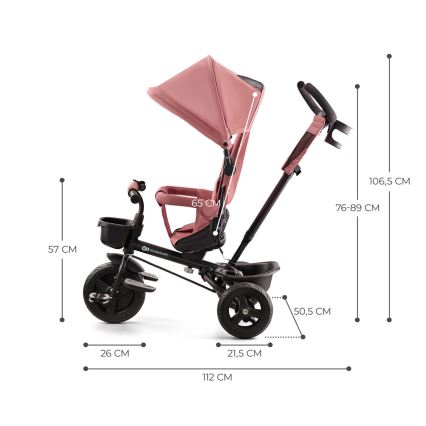 KINDERKRAFT - Kolmerattaline AVEO roosa