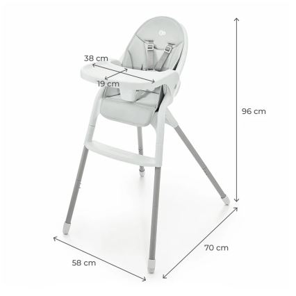 KINDERKRAFT - Laste söögitool 2in1 DINNLY hall