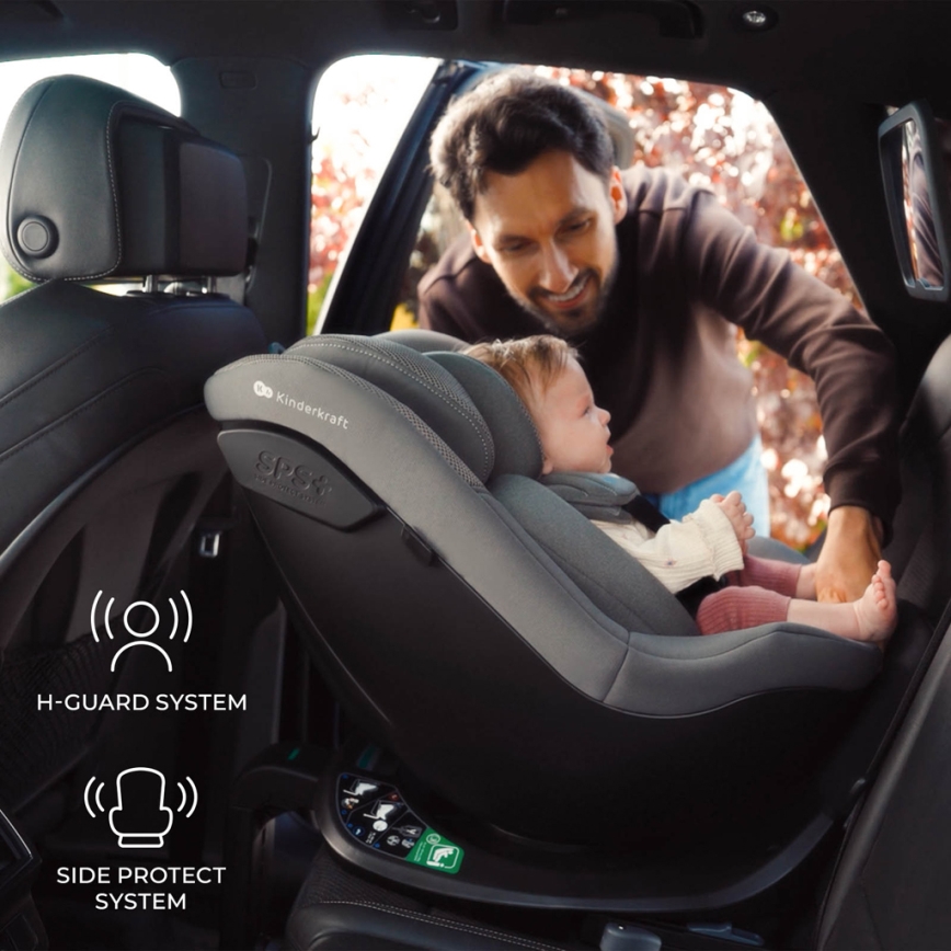 KINDERKRAFT - Laste turvatool I-GUARD i-Size 40-105 cm hall