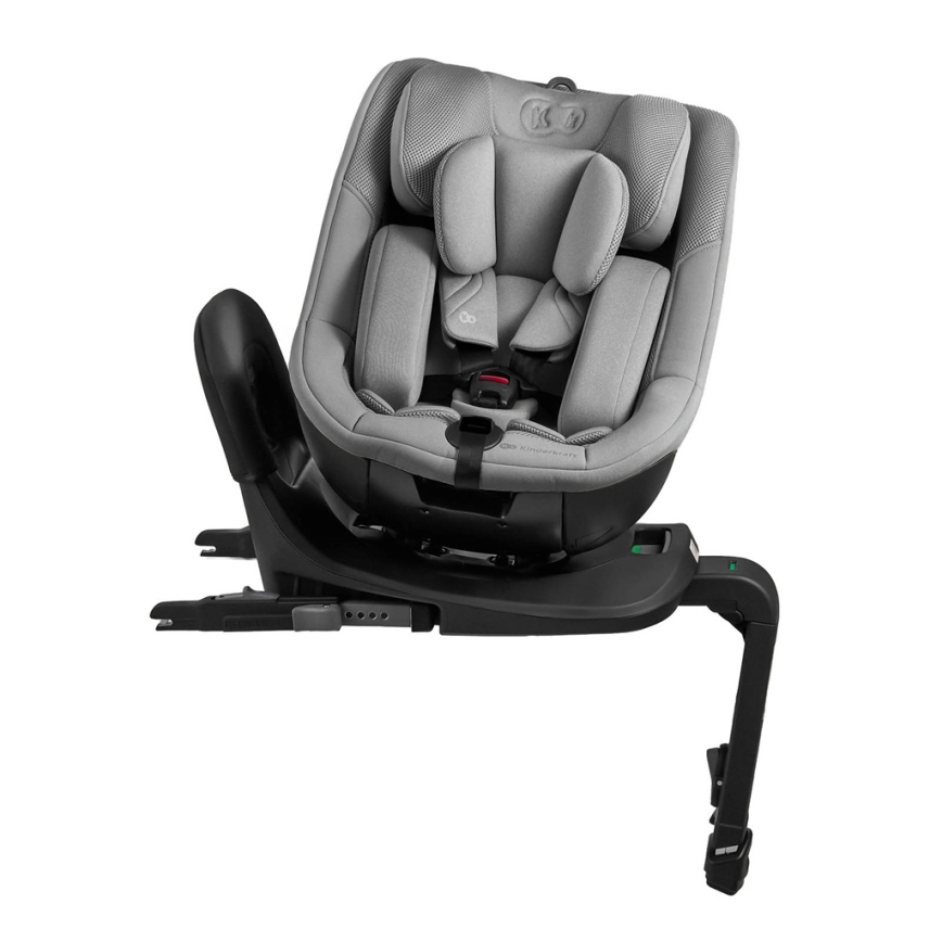 KINDERKRAFT - Laste turvatool pööratava alusega I-GUARD i-Size 40-105 cm hall