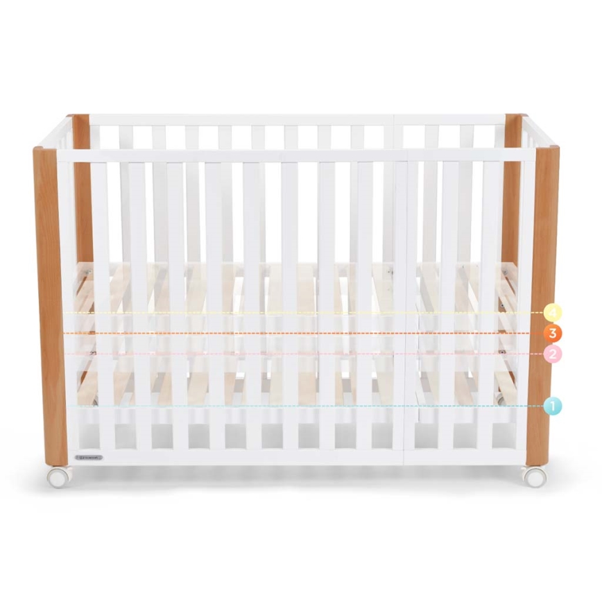 KINDERKRAFT SELECT - 4-ühes beebivoodi KOYA Premium pöök/mänd