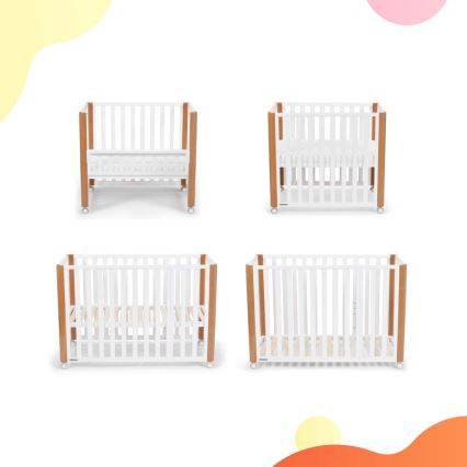 KINDERKRAFT SELECT - 4-ühes KOYA Premium beebivoodi, pöök/mänd