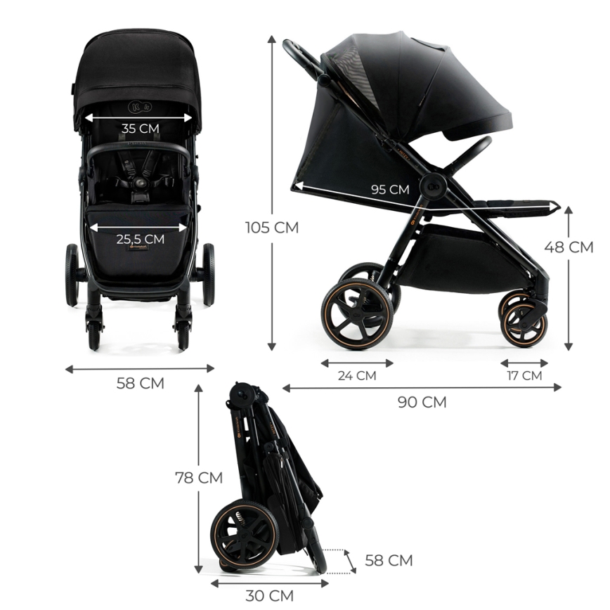 KINDERKRAFT SELECT - Käru MITZY Ink must