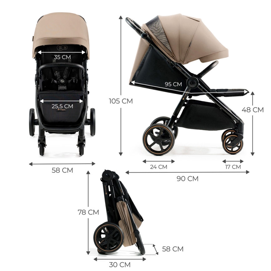 KINDERKRAFT SELECT - Käru MITZY Linen beež